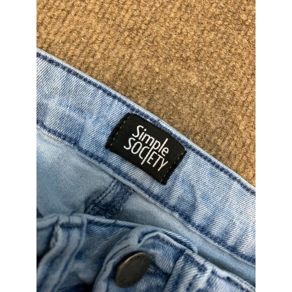 Simple Society Jeans Womens 00/23 Flare Embroidered Floral Festival Boho Stretch - Picture 6 of 8